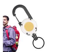 Retractable Keychain dutyes - Heavy Duty Carabiner Badge, Durable Steel Cord Clip | Secure Belt Attachment, Extendable Key Reel, Compact Work Tool, Pull Cord for Office, Hiking, Travel, Outdoor Gear