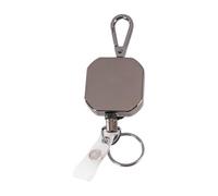 Retractable Keychain Reel Clip Square Hook Holder with Retractable Cord Extending to 70cm for Access to Alloy Holder