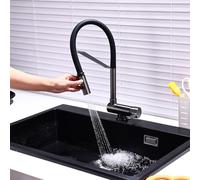 Retractable Kitchen Faucet, Flexible Sprayer, Dual Function Tap for Sink, Modern Design for Home & Restaurant, Easy Installation, Kitchen Mixer
