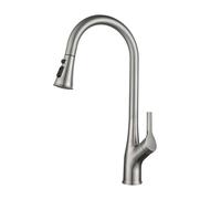 Retractable Kitchen Faucet with 3 Spray M 360° Swivel Single Hole Brass Mixer Tap Brushed h Premium Kitchen Sink Sprayer for Modern Home
