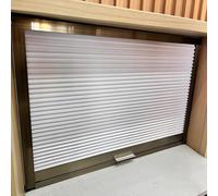 Retractable Kitchen Serving Window Door with Handle, Easy Install Cellular Pass Through Hatch Doors for Camper/Hotel/Dining Room/Patio/Terrace - Custom(45 x 90 cm)