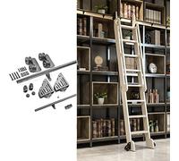 Retractable Ladder Rail Hardware Kit - Carbon Steel Sliding Door Accessories Easy Install Rollers & Versatile Solutions for Home Renovation & Improvement