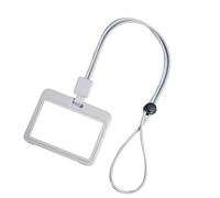 Retractable Lanyard with Identity Card Holder Water Resistant Clear Card Case Badge Holder with Retractable Badge Reel Employee Name