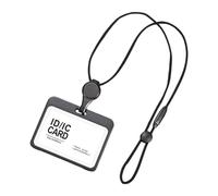 Retractable Lanyard with Vertical/Horizontal Badge Holder, School Badge Holders with Retractables Lanyards Name Card Case Protector with Retractable Cord