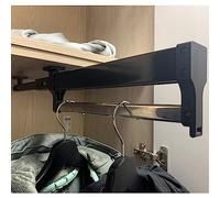 Retractable Laundry Drying Rack, Heavy Duty Pull Out Pants Rack, Adjustable Closet Rod with Damper, Extendable Clothes Rail for Coats and Pants