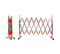 Retractable le Ber - Stainless Steel Traffic Gate, Portable Fence for Driveways - Silver & Red, 1.2 x 3 m (3.9 x 23 ft) - Ideal for Safe & Crowd Control