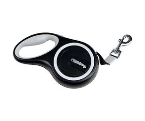 Retractable Lead Max 50 kg 8 m Plastic Size L 20.8 x 11.8 x 4.3 cm, White/Black