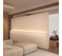 Retractable LED Room DividerPortable Folding Privacy Screen Creative Indoor HalfWall Partition Freely Expandable Home Furnishings (H78.7in 157.4~196.8in)