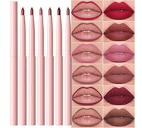 Retractable Lip Liner Pencils Set,Long-Lasting, Waterproof And Non-Stick Cup, Smooth Easy To Glide, No Smudging, Contouring, Filling And Layering