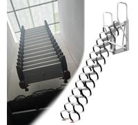 Retractable Loft Access Ladder, Pull-Down Folding Stairs for Window Well Escape, Attic Climb Solution