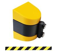 Retractable Magnetic Barrier with Wall Mount, ABS Plastic Queue Management System, Nylon Belt Crowd Control Rope, Ideal for Event Line Management and Safety
