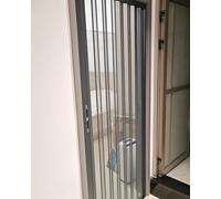Retractable Magnetic Screen Door for Patio Accordion Folding Mesh Door Custom Size Sliding Screen for Front & French Doors (57.1x80in 145x203cm)