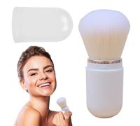 Retractable Makeup Brush - Portable Cosmetic Applicator, Travel Friendly | Portable Foundation Powder Brush, Soft Bristles, Compact Design, Travel Powder Brush for Touching, Blending and Contour