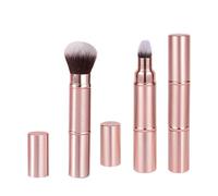 Retractable Makeup Brush, Portable Kabuki Foundation Brush, Travel Size Face Brushes with Cover, Cosmetic Tools for Buffing Loose Powder (1Pcs)