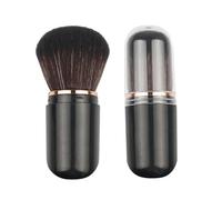 Retractable Makeup Brush,Professional Mushroom Head Mini akeup Brushes Set,Portable Powder Brush Blusher Brush Contour Cream Blush Brush Kit,Cute Capsule-shape Makeup Brush