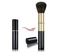 Retractable Makeup Brush, Travel Kabuki Powder Brush, Retractable Blush Brush, for Blush, Bronzer, Buffing, Highlighter Flawless Powder Cosmetics, Travel Friendly