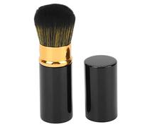 Retractable Makeup Brush Travel Portable Soft Hair Loose Powder Brush Cosmetic Tool for Makeup Artist (Black)