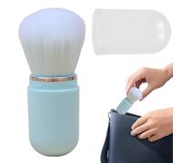 Retractable Makeup Brush - Travel Powder Brush | Portable Face Brush with Lid | Compact Powder Brush | Retractable Powder Brush for Foundation, Blade, Bronzer, Powder, Travel Friendly