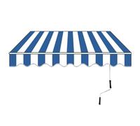 Retractable Manual Awning Anti-UV Waterproof Folding Canopy for Garden Patio Balcony & Restaurant - 2x1.5m/3x2.5m/4x3m/5x3m with Hand Crank & Fittings