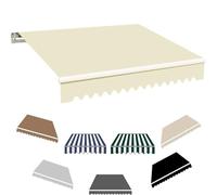 Retractable Manual Awning cover Multi Size Folding Awning Patio Garden Sun Shade Canopy Anti UV Suitable for home commercial and outdoor places balcony,003,500x300cm