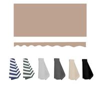 Retractable Manual Awning Fabric Replacement 360x300cm Polyester Canopy for Balcony Garden Home WindowKaki Color No Frame Needed