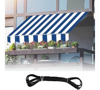 Retractable Manual Awning Replacement Fabric 8.2x6.5ftWater-Resistant Canopy Cover for Decks RVs Restaurants -Shade Solution (Fabric Only)