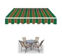 Retractable Manual Awning Replacement Fabric, UV-Resistant Outdoor Canopy, Striped Pattern, 200/245/400/500/600 cm, Sunshade for Patio, 365 x 300 cm
