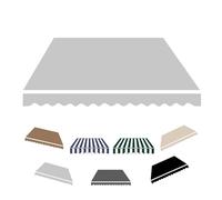 Retractable Manual ning 2.0m to 5m Replacement Fabric for Patio Balcony Garden Outdoor Terrace Light Gray (400x150cm)