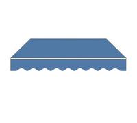 Retractable Manual ning Replacement Fabric Waterproof Polyester Canopy for 2.0m 2.5m 3.0m 3.6m Patio Balcony Garden Outdoor Terrace (Light Blue 400x150cm)