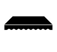 Retractable Manual Patio Aw ReplacementWaterproof Polyester for 2.0m to 3.6m GardensBlack 400x150cmDurable Outdoor Shade Solution