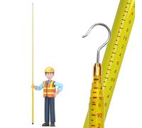 Retractable Measuring Stick 26.2ft, Lightweight Portable Survey Rod with Carrying Bag for Power Line Inspections and Grade Measurements