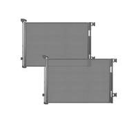 Retractable Mesh Baby & Dog Gate, 86cm Tall x 140cm Wide, Grey, 2 Pack