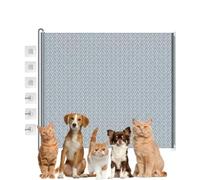 Retractable Mesh Gate - No Drilling Pet Safety Barrier | Portable Folding Design | For Dog Cat Stairway Hallway Doorway Indoor Outdoor Use | Isolation Net For Stairway Doorway Indoor