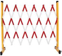 Retractable Metal Barricade with Castors - Traffic Control Barrier for Crowd Management & Security Fencing - Durable Industrial Barricade for Events & Safety