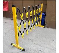 Retractable Metal Barrier with Casters, Expandable Portable Folding Parking Barricade, Adjustable Pet Fence Door, Outdoor Scissor Gate for Dogs and Events