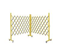 Retractable Metal Bcade with Wheels, 0-180° Rotatable Traffic Ber, Adjustable Driveway Fence, Portable Crowd Control Ber