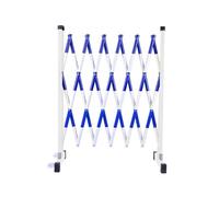 Retractable Metal Gate 3.5m with Wheels High-Durability Folding Security Door for Construction Vehicle Access Warehouse - Blue (700cm/23FT)