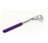Retractable Metal Scratcher imitating Human Hand Back Scratcher can be Freely Extended to give Elders Gifts(Purple)