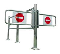 Retractable Metal Swing Gate - One-Way Safety Door for Shopping Malls Hospitals & Bars - Hand-Pushed Entrance Barrier for Secure Import/Export Access