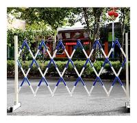 Retractable Metal Traffic Ber with Wheels - le Gate, Expandable Driveway Fence for Entry Protect, Flexible Industrial Ber (Blue, 1.2m Size)