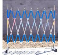 Retractable Mobile Safety Barrier - 1.2 x 6m Expandable Folding Barricade with Wheels for Construction & Traffic Control Portable Traffic Management System