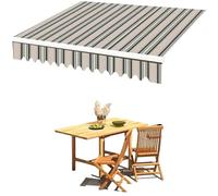 Retractable ning Fabric Replacement 4x3/5x3/6x Sune Canvas for Balcony nings Manual Mvolant Camel Stripe ning Cloth (3.5x2.5m/12x8ft)