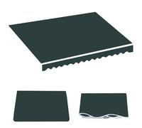 Retractable ning Fabric Replacement for Manual Patio CanopyPolyester Outdoor Cover for Balcony & Garden (Dark Green 3.5x3.0m / 4x3.0m / 4.5x3.5m)