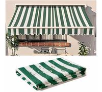 Retractable ning Replacement Fabric - Outdoor Patio Canopy Cover, Green Polyester Sune for Garden, Deck, Balcony, 16x13ft/500x400cm -, Weather-Resint