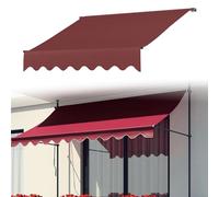Retractable ning Replacement Fabric PU Coated Polyester with UV Protect 138" 350cm Red Ideal for Patio and Deck and Weather Resistant Cover.