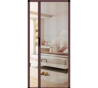 Retractable No Drill Screen Door Aluminum Frame Folding Sliding Screens for Patio French Front Door & Kitchen Customizable Sizes for Single Double Doors