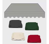 Retractable Outdoor Awning Replacement Canvas 10x8ft Sun Shade Shelter Fabric Top CoverPolyester Cloth Grey Fits 16x8ft 12x10ft 6.5x5ft Models