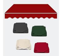 Retractable Outdoor Awning Replacement Canvas - 16x10ft, 12x10ft, 10x8ft, 6.5x5ft - Durable Sun Shade Fabric Top Cover for Patio & Garden - Red Polyester Cloth