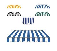 Retractable Outdoor Canopy Fabric Replacement Awning Canvas Waterproof 3x2.5m Polyester Material Roll Up Design (Blue 23x13ft/7x4m) for Sunshade and Shelter
