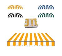 Retractable Outdoor Canopy Fabric Waterproof Replacement Canvas 3x2.5m Roll up Polyester Shade (Yellow 16.5x11.5ft/5x3.5m) for Patio Sun Protection